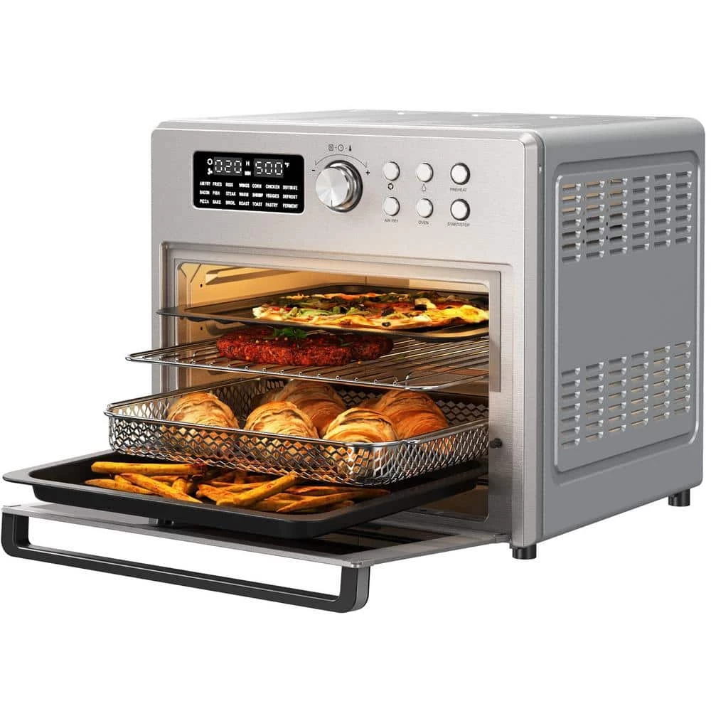 ROOMTEC 26 qt. Stainless Steel Air Fryer Toaster Oven Combo, 21-in-1 Large Countertop Convection Ovens with 9 Accessories 6 ROOMTEC 26 qt. Stainless Steel Air Fryer Toaster Oven Combo, 21-in-1 Large Countertop Convection Ovens with 9 Accessories - Image 4