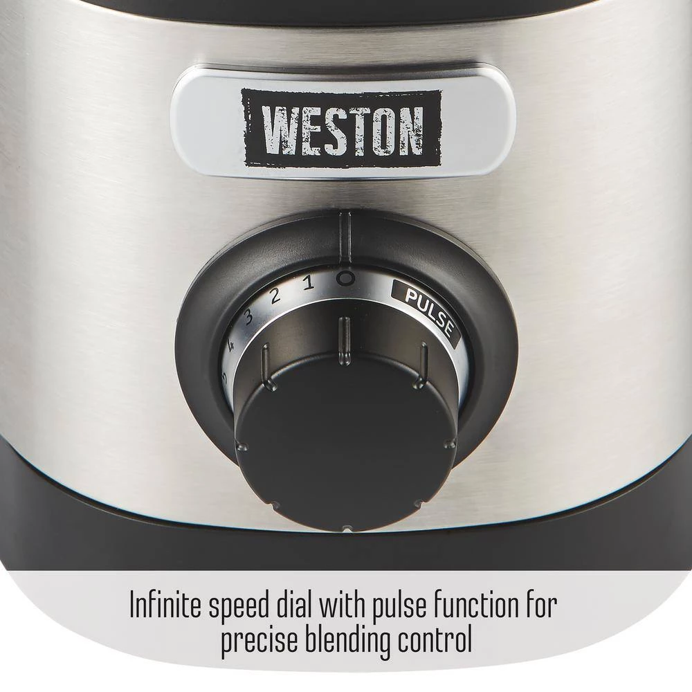 Weston Pro Series 32 oz. 11-speed with Sound Shield and 20 oz. Travel Jar Stainless Steel Blender 9 Weston Pro Series 32 oz. 11-speed with Sound Shield and 20 oz. Travel Jar Stainless Steel Blender - Image 7