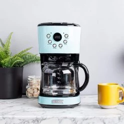 HADEN Heritage 12-Cup Turquoise Retro Style Coffee Maker Programmable with Strength Control and Timer -Air Fryers shop turquoise haden drip coffee makers 75032 1f 1000