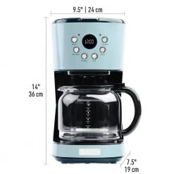 HADEN Heritage 12-Cup Turquoise Retro Style Coffee Maker Programmable with Strength Control and Timer -Air Fryers shop turquoise haden drip coffee makers 75032 40 1000