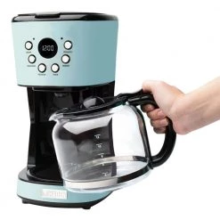 HADEN Heritage 12-Cup Turquoise Retro Style Coffee Maker Programmable with Strength Control and Timer -Air Fryers shop turquoise haden drip coffee makers 75032 4f 1000