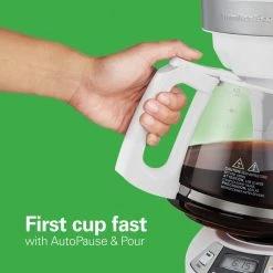 Hamilton Beach 12-Cup White Programmable Drip Coffee Maker 16 Hamilton Beach 12-Cup White Programmable Drip Coffee Maker -Air Fryers shop while hamilton beach drip coffee makers 46294 4f 1000
