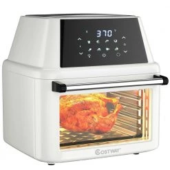 Costway 19 qt. White Air Fryer Oven with Dehydrator Rotisserie
