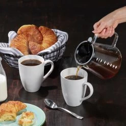 Unbranded Convenient Craft 8-Cup White Drip or Pour-Over Coffee Maker -Air Fryers shop white drip coffee makers 46700 31 1000