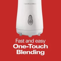 Hamilton Beach 14 oz. White Single Speed Single Serve Blender with Plastic Jar 18 Hamilton Beach 14 oz. White Single Speed Single Serve Blender with Plastic Jar -Air Fryers shop white hamilton beach countertop blenders 51101v 44 1000
