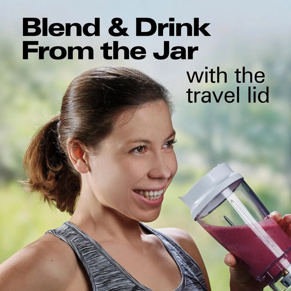 Hamilton Beach 14 oz. White Single Speed Single Serve Blender with Plastic Jar 7 Hamilton Beach 14 oz. White Single Speed Single Serve Blender with Plastic Jar - Image 5