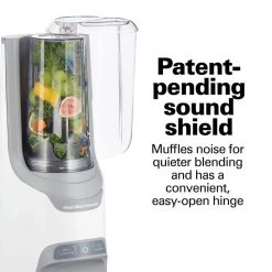 Hamilton Beach Power Blender Plus 20 oz. 2-Speed White Blender with Leak Proof Flip-Top Lid -Air Fryers shop white hamilton beach countertop blenders 53625 76 1000