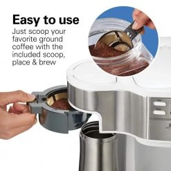 Hamilton Beach 2-Way 12-Cup White Programmable Drip Coffeemaker with Single Serve 14 Hamilton Beach 2-Way 12-Cup White Programmable Drip Coffeemaker with Single Serve -Air Fryers shop white hamilton beach drip coffee makers 49933 fa 1000