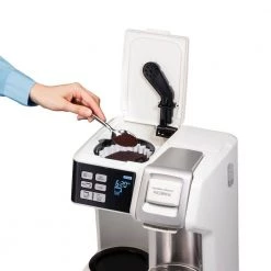 Hamilton Beach FlexBrew 2-Way 12-Cup White Drip Coffee Maker with Built-In Timer -Air Fryers shop white hamilton beach drip coffee makers 49947 31 1000