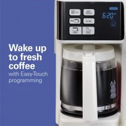 Hamilton Beach FlexBrew 2-Way 12-Cup White Drip Coffee Maker with Built-In Timer -Air Fryers shop white hamilton beach drip coffee makers 49947 4f 1000