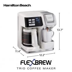 Hamilton Beach FlexBrew 2-Way 12-Cup White Drip Coffee Maker with Built-In Timer -Air Fryers shop white hamilton beach drip coffee makers 49947 76 1000