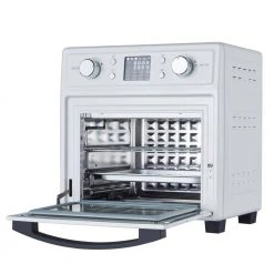 Kalamera 16 qt. White Stainless-Steel Air Fryer Toaster Oven 12 in 1 Function -Air Fryers shop white kalamera air fryers kaf d18dl 1f 1000