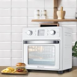 Kalamera 16 qt. White Stainless-Steel Air Fryer Toaster Oven 12 in 1 Function -Air Fryers shop white kalamera air fryers kaf d18dl 31 1000