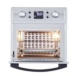 Kalamera 16 qt. White Stainless-Steel Air Fryer Toaster Oven 12 in 1 Function -Air Fryers shop white kalamera air fryers kaf d18dl 4f 1000