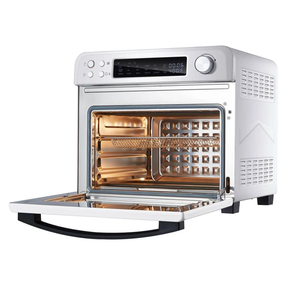 Kalamera 20 qt. 1700-Watt White Air Fryer Toaster Oven Preset Menu Program Cavity 4 Kalamera 20 qt. 1700-Watt White Air Fryer Toaster Oven Preset Menu Program Cavity - Image 2