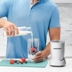 NutriBullet 0.9 oz. Single Speed All Matte White Pro Single Serve Blender (900W) -Air Fryers shop white nutribullet countertop blenders nb9 1301aw fa 1000