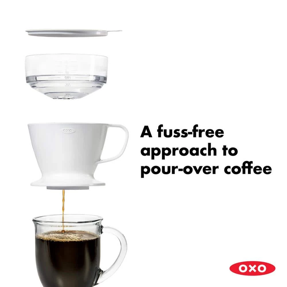 OXO Good Grips 1.5-Cup White Pour-Over Coffee Maker 4 OXO Good Grips 1.5-Cup White Pour-Over Coffee Maker - Image 2
